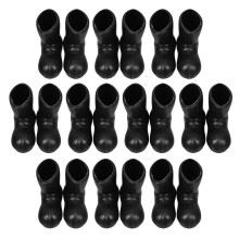 80Pcs Pe Mini Santa Boots Black Dollhouse Christmas Decorations