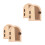 4Pcs Khaki Wood Outlet Cover Shelf Childproof Switch Protector Decor 3