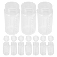 10Pcs Transparent Milk Storage Containers Wide Neck for Travel