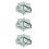 3Pcs Lightweight Green Nylon Foldable Shrimp Net Portable Fish Trap 4
