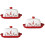 3Pcs Multi Color Ceramic Butter Dish Christmas Design for Home Kitchen 8