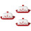 3Pcs Multi Color Ceramic Butter Dish Christmas Design for Home Kitchen 7