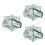 3Pcs Lightweight Green Nylon Foldable Shrimp Net Portable Fish Trap 9