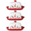 3Pcs Multi Color Ceramic Butter Dish Christmas Design for Home Kitchen 9