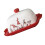 3Pcs Multi Color Ceramic Butter Dish Christmas Design for Home Kitchen 3