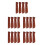 10Pcs Solid Wood Cutter Handle Kit Brown Non-Slip Grip for 7