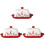 3Pcs Multi Color Ceramic Butter Dish Christmas Design for Home Kitchen 4