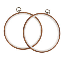 6St DIY Borduurring Rond PP, Multi, 3D Borduurframe Voor Naaiwerk