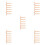5Pcs Space-Saving Beige Cat Climbing Ladder Wall Mounted Wooden Frame 8