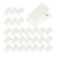 120Pcs Mini Transparent Plastic Clips Self-Adhesive for Id Cards