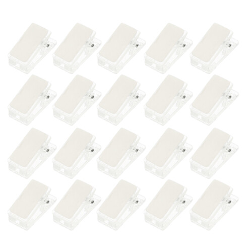 120Pcs Mini Transparent Plastic Clips Self-Adhesive for Id Cards 1