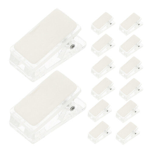 120Pcs Mini Transparent Plastic Clips Self-Adhesive for Id Cards 2