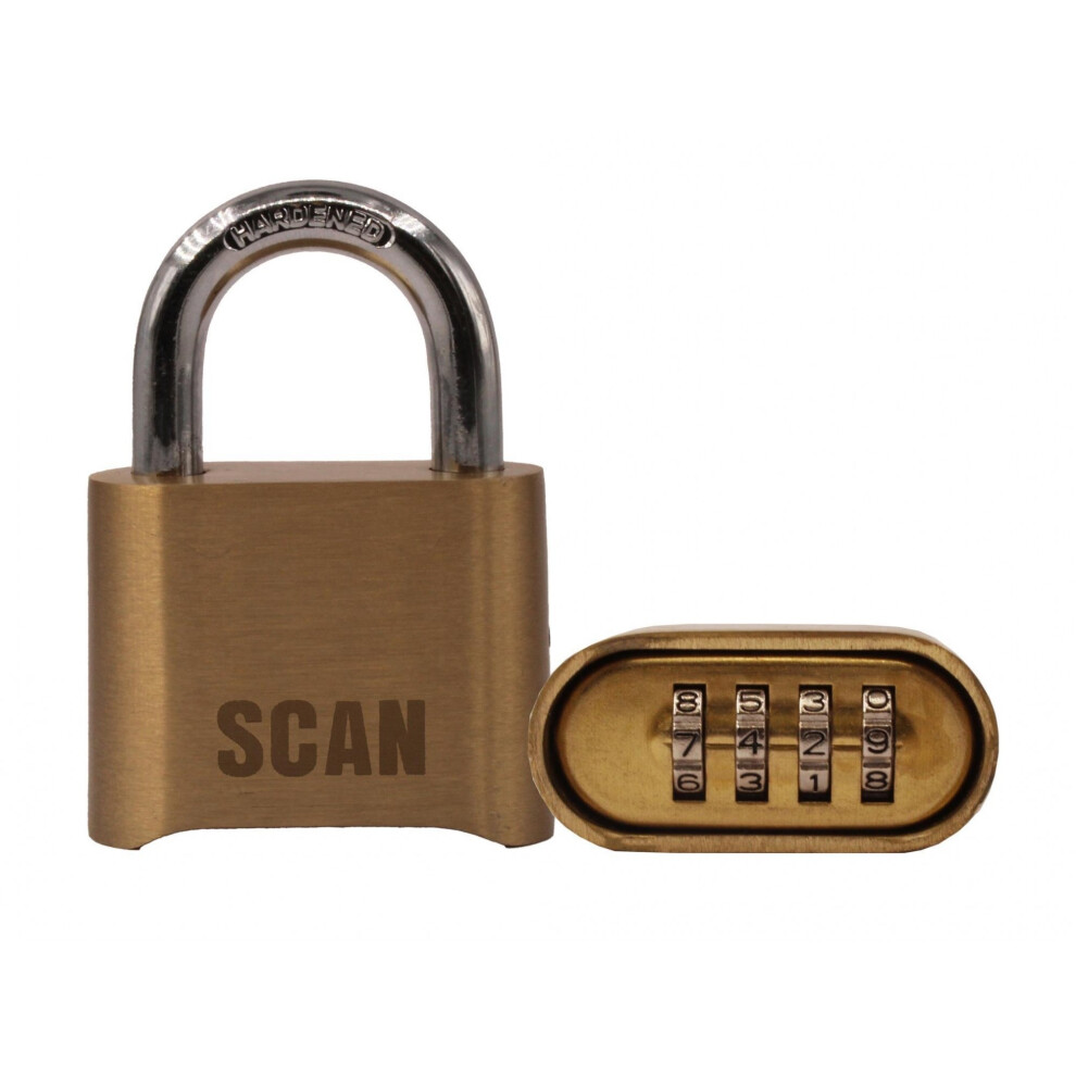 Scan Brass Combination Padlock A - Multi Colour - Image 2