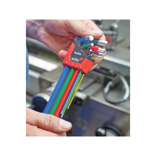 Wiha Wiha Ergostar Colour Hex Ball End L-key Set, 9 Piece 1