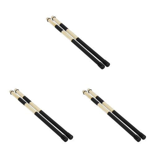 6St Zwarte Drum Brushes Drumsticks Voor Jonge Drummers 2