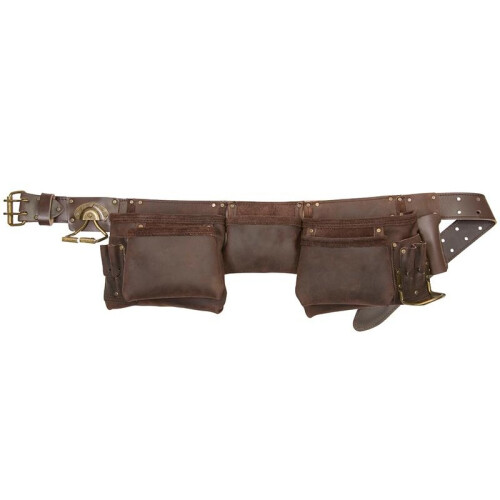 Kuny's 19427 Oiled Leather Construction Apron 12 Pocket