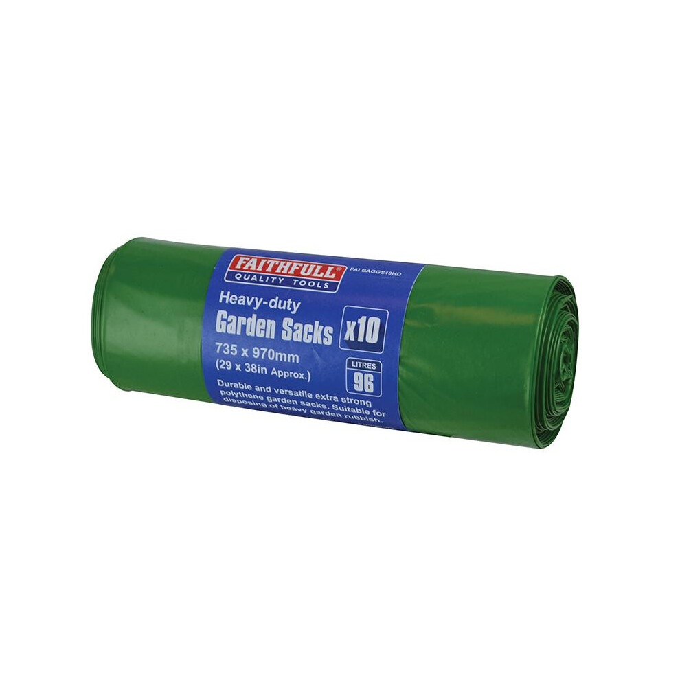 Faithfull Heavy-Duty Strong Garden Sacks (Roll 10)