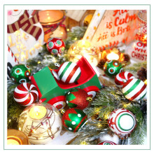 30 Pcs Christmas Ornaments Red Green and White Hanging Christmas Ornaments Decorations 6cm for Xmas Tree