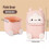 Trash Can with Lid, Cute Flip Desktop Trash Cans, Plastic Animal Shape Garbage Can () 2