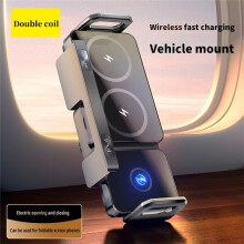 Chargeur de Voiture Sans Fil Rapide 15 W, Support de Téléphone pour Smartphone, Rotation Automatique, Universel, B