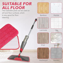 Paquete de 8 Repuestos para Mopa, para Limpieza de Pisos Húmedos y Secos, Reutilizables, Compatibles con Cualquier Mopa Plana Reveal de Microfibra.