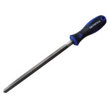 Faithfull Three-square Second Cut File, Handled
