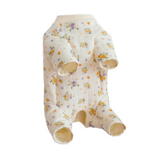 Winter-Hundekleidung Aus Warmer Baumwolle für Kleine Hunde, Jumpsuit mit Umwickeltem Bauch, Pyjama für Chihuahua-Welpen und Katzen, Onesie, Pyjama,