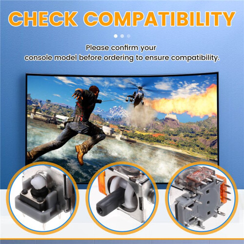 6PCS for PS4 TMR Electromagnetic Joystick for PS4 Gamepad TMR Joystick 3D Analog Thumb Stick Controller 2