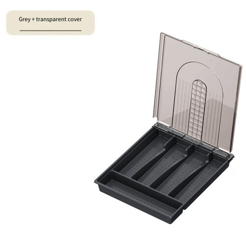Portable Cutlery Storage Box Sealed Dustproof Cutlery with Lid Kitchen Spoon Fork Knife Storage Box 2