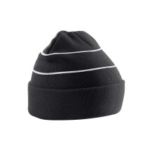 (One Size, Black) Beechfield Unisex Adult Knitted High-Vis Beanie