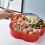 Flower Shaped Round Snack Fruit Tray Divided Snack Dried Fruit Container 5-Compartment Nuts and Candy Vegetable Tray 3