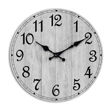 Horloges Murales Silencieuses Sans Tic-Tac, Horloges en Bois Rustiques Vintage DéCoratives pour Cuisine Salle de Bain, Salon