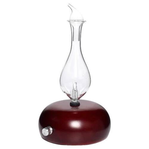 25ML Solid Wood Glass Automatic Aroma Diffuser Silent Essential Oil Atomizing Air Humidifier for Bedroom Office A
