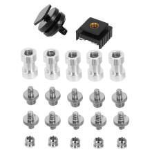 Kamera Schraube, 22 Stuecke 1/4 Zoll Und 3/8 Zoll Konverter Gewindeschrauben Adapter Halterung Kamera Blitzschuh Halterung Fuer 1/4 Set Fuer Kamera /