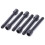 6 Pcs Brass Electric Guitar Tremolo Bridge Saddle Clamp Lock string Screw/String through Screw/Not need Insert Block Black 3