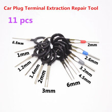11PCS Auto Car Plug Circuit Board Wire Harness Terminal Extraction Pick Connector Crimp Pin Back Needle Remove Tool Set