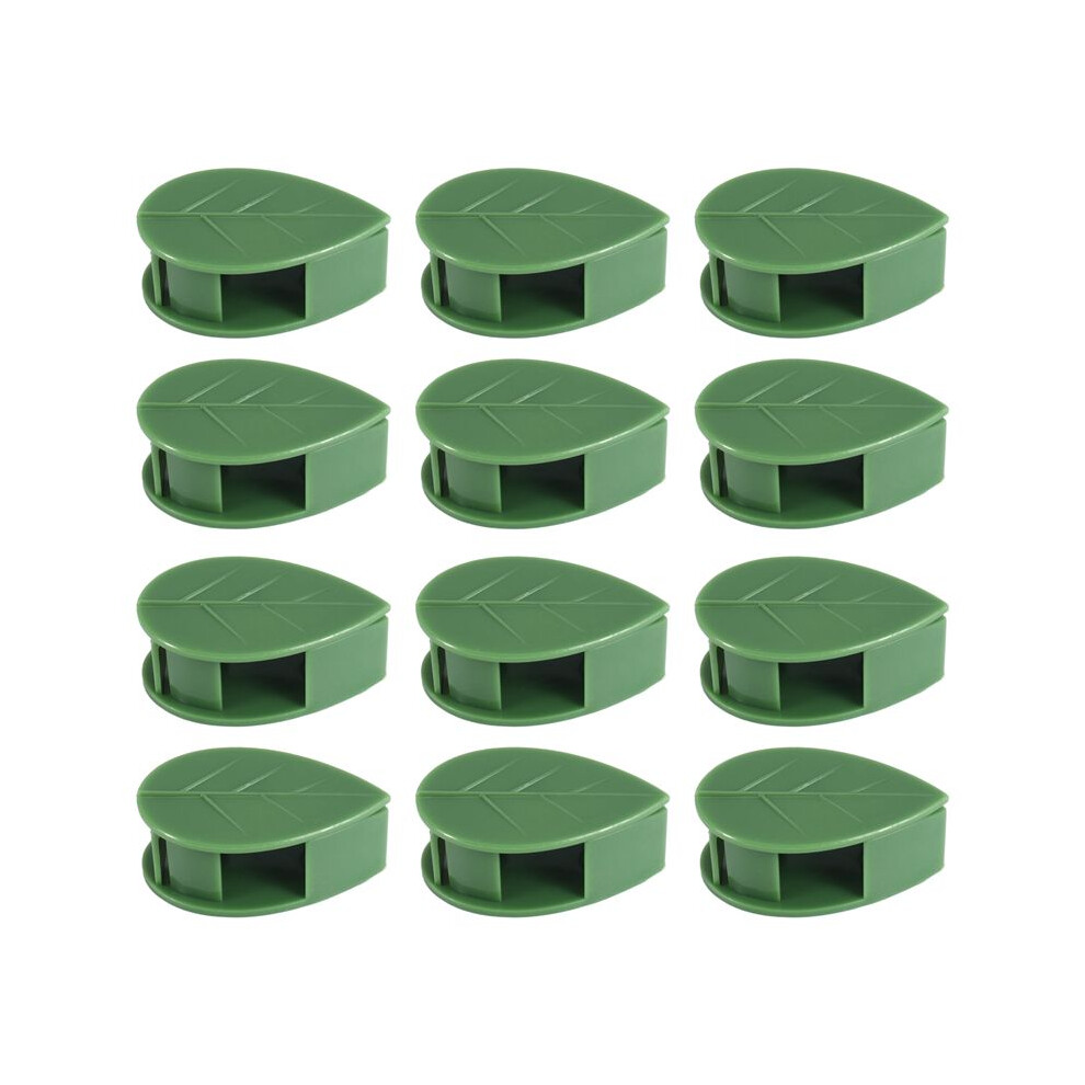 50Pcs Garden Plant Clips,Plants Climbing Wall Support Snap Fixture Clips Self-Adhesive Fixer Sticky Hook Green/White
