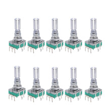 (7 Pin 20MM)10 PCS 360 Degree EC11 Rotary Encoder Code Digital Potentiometer with Caps