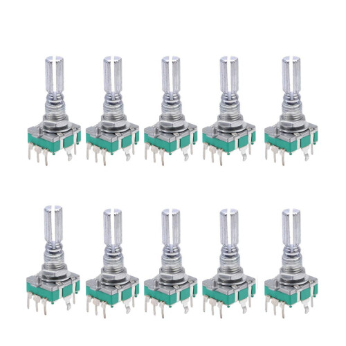 (7 Pin 20MM)10 PCS 360 Degree EC11 Rotary Encoder Code  Digital Potentiometer with Caps