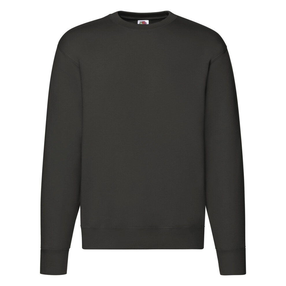 Fruit Of The Loom (L, Charcoal) Mens Premium Set-In Sweatshirt Multicoloured