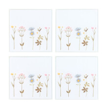 Something Different Glass Floral Coasters (Pack of 4)