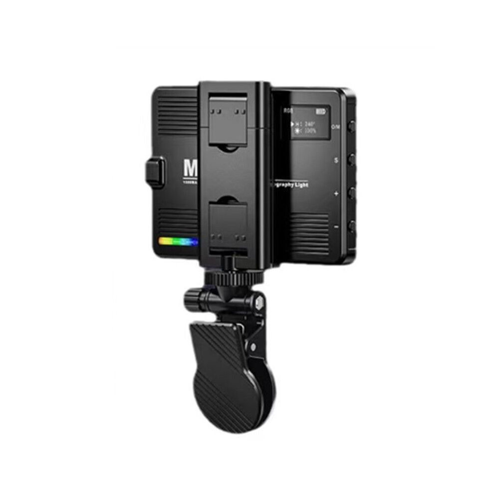 5W Rgb Pocket Led 3000K-9900K 1500Mah Battery Built In With Phone Holder Clamp And Cold Shoe Adapter Light 6032708553216