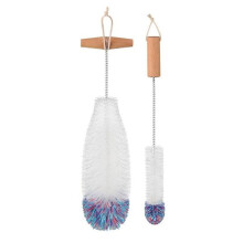 Cepillo de Limpieza, Cepillo para Botellas de Refresco, Cepillo con Mango de Madera, Limpiador de Tarros de Cristalería, Herramienta de Limpieza de