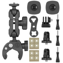 Motorcycle Riding Clip Fixed Bracket Flexible Adhesive Base Accessories Kit for   Action Camera