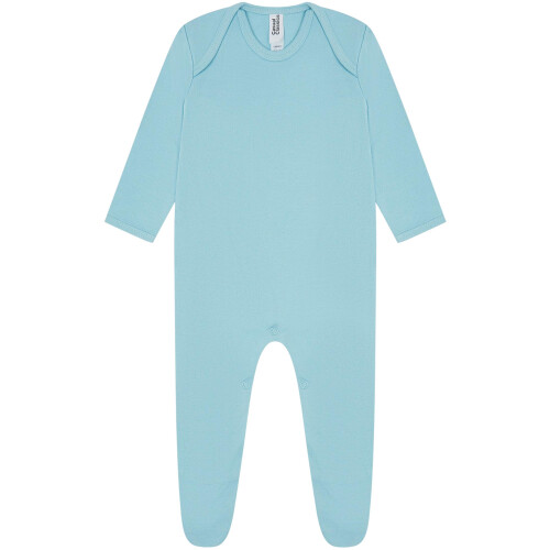 (0-3 Months, Light Blue) Casual Classics Baby Sleepsuit