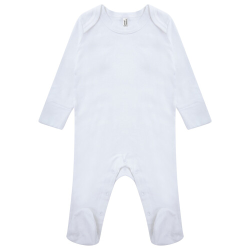 (6-12 Months, White) Casual Classics Baby Sleepsuit