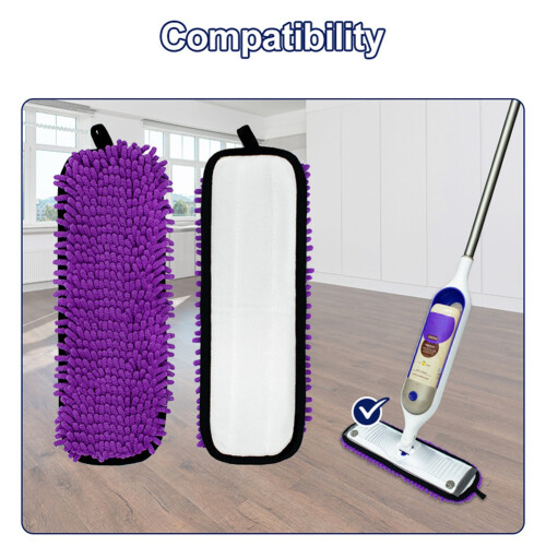 3PCS for  Power Mop Spray Mop Cloth Chenille Reusable Floor Cleaning Replacement Pad 2
