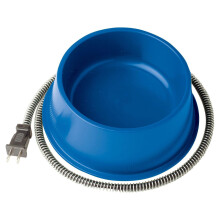 Farm Innovators 1 Quart Heizbare Tiernapf aus Kunststoff mit Anti-Knabber-Kabel, 25 Watt, Blau