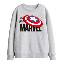 (7-8 Years, Athletic Heather) Captain America Childrens/Kids First Avenger Sweatshirt
