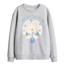 (7-8 Years, Athletic Heather) Winnie the Pooh Childrens/Kids I Am Snow Cute Sweatshirt